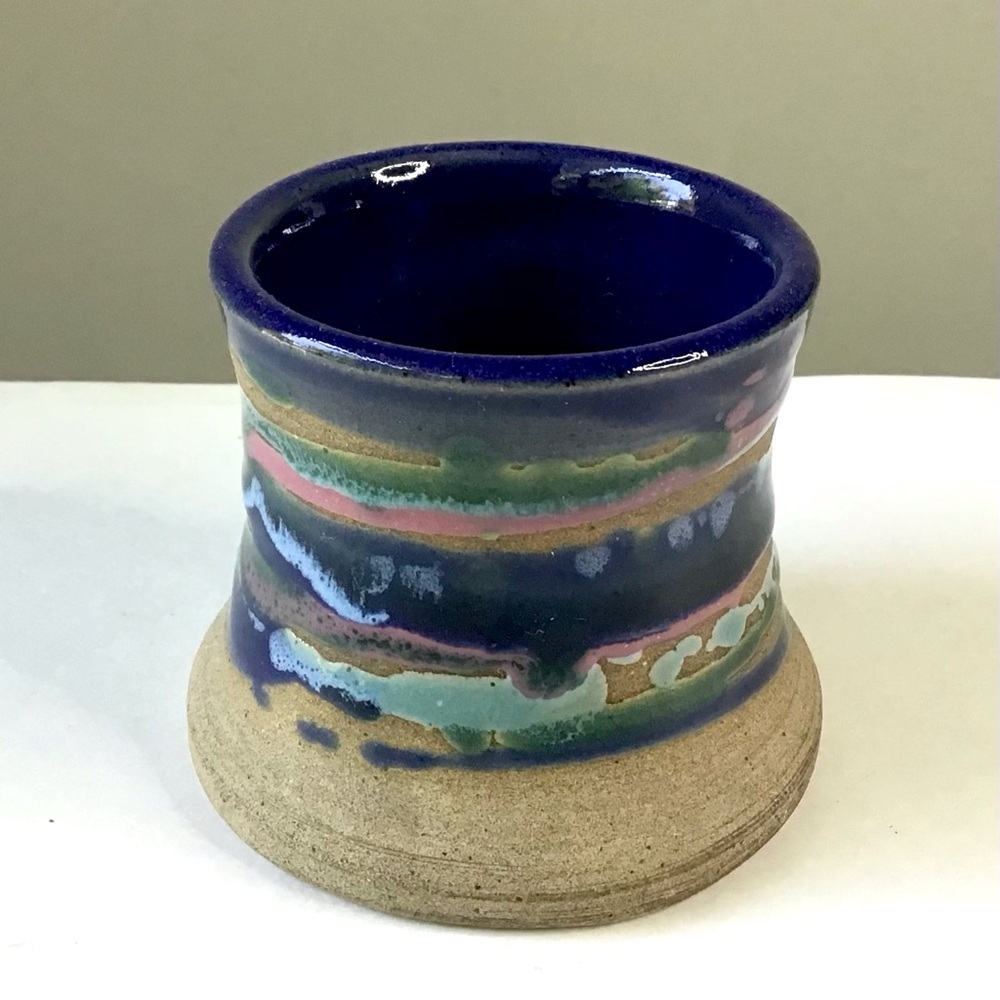 Stoneware Art Pottery Votive Vase SpartaWare Crafted Artist Signed by Thor 2014 - Picture 3 of 7